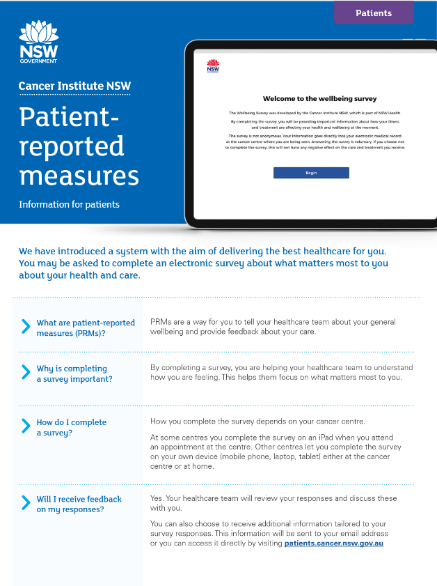 Image of English PRMs Patient factsheet